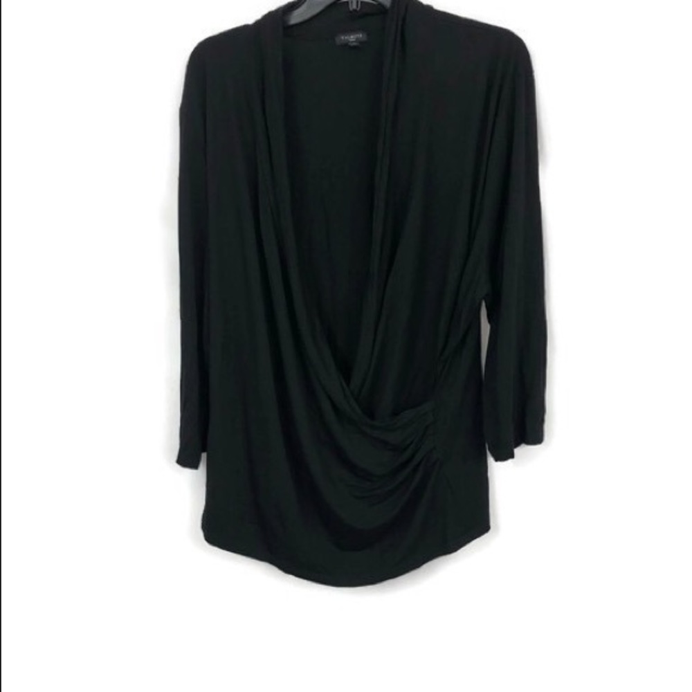 TALBOTS FAUX WRAP BLACK TOP‎ 1X
